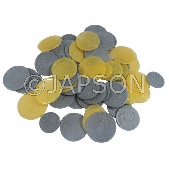 Dummy Coins set of 60 pcs for School Maths Lab Dummy Coins set of 60 pcs for School Maths Lab
